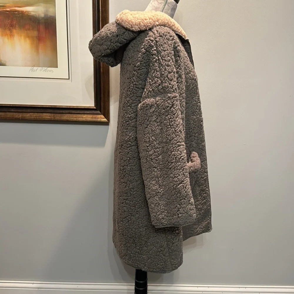 I Believe oversized warm and cozy hooded jacket shaket or sweater L/XL NWT